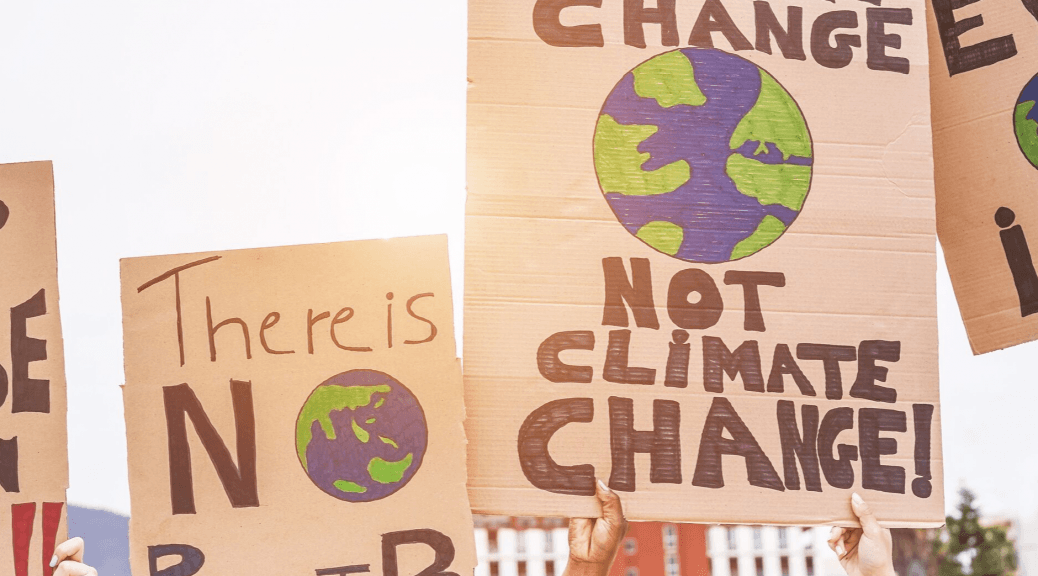 Two Signs showing people moving past self-censorship about climate change [signs]