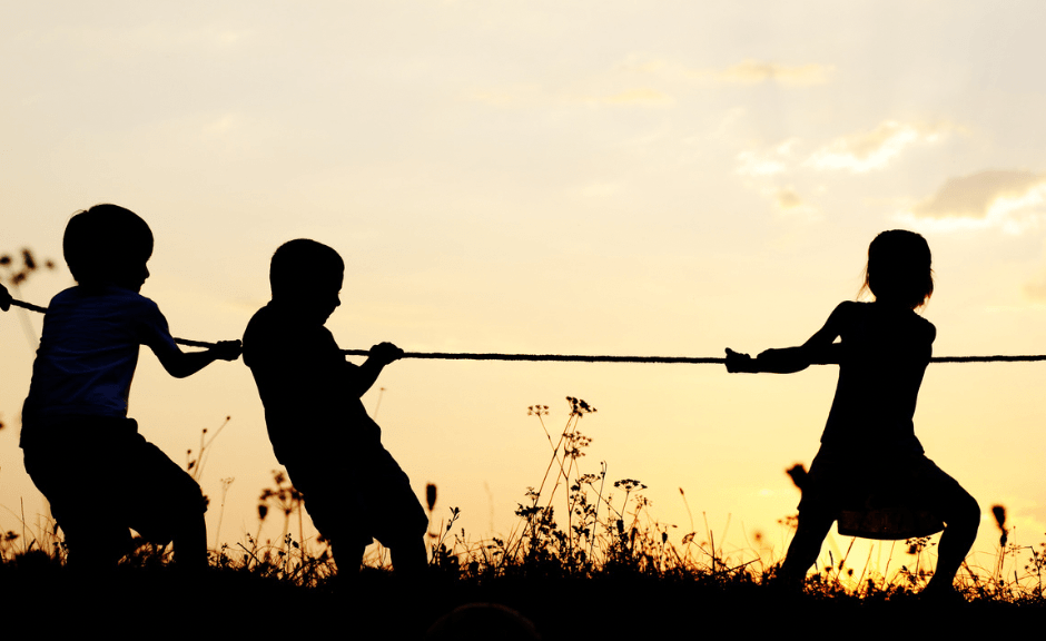 An image of tug of war to open an article about what happens when facts and ethics get seen as partisan